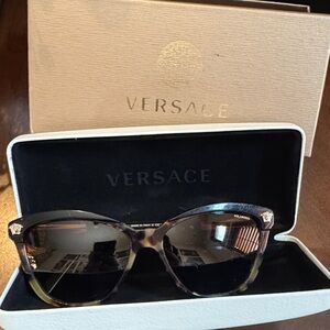 Versace Brown Sunglasses with Gold Accents